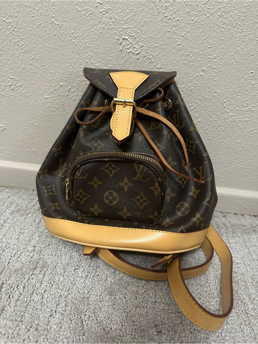 Louis Vuitton Brown Monogram Backpack with Vachetta Trim